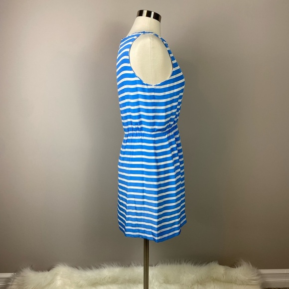 NWTs J Crew Classic Striped Nautical Preppy Silk Sleeveless Sheath Shift Dress - Picture 5 of 11